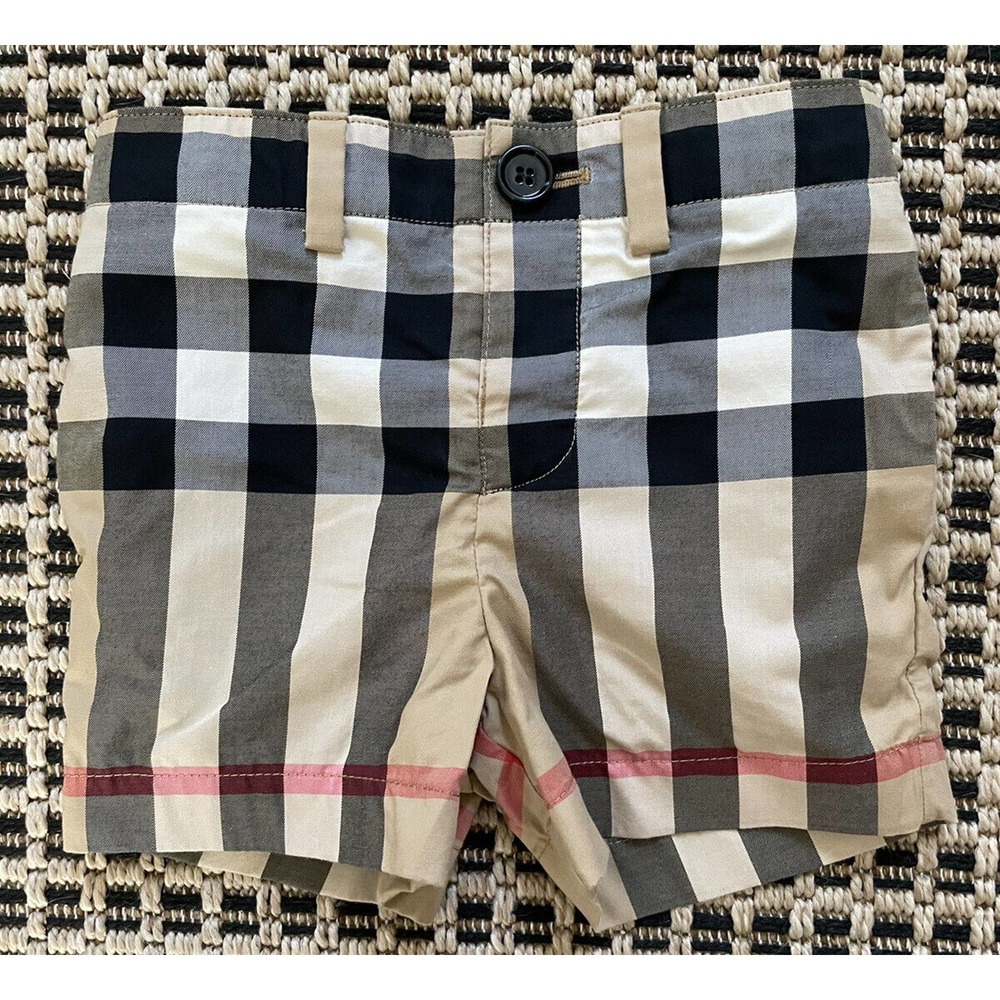 Burberry Kids Checkered Shorts - Black, White, Tan, Red